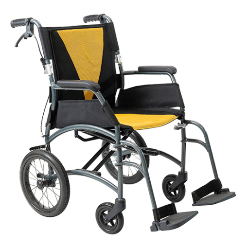 Aspire VIDA Attendant Propelled/ Transit (400mm) Mustard Yellow